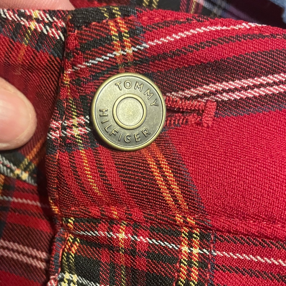 NWT Tommy Hilfiger The Flex Red Plaid Pants 24W‎ - Picture 6 of 9